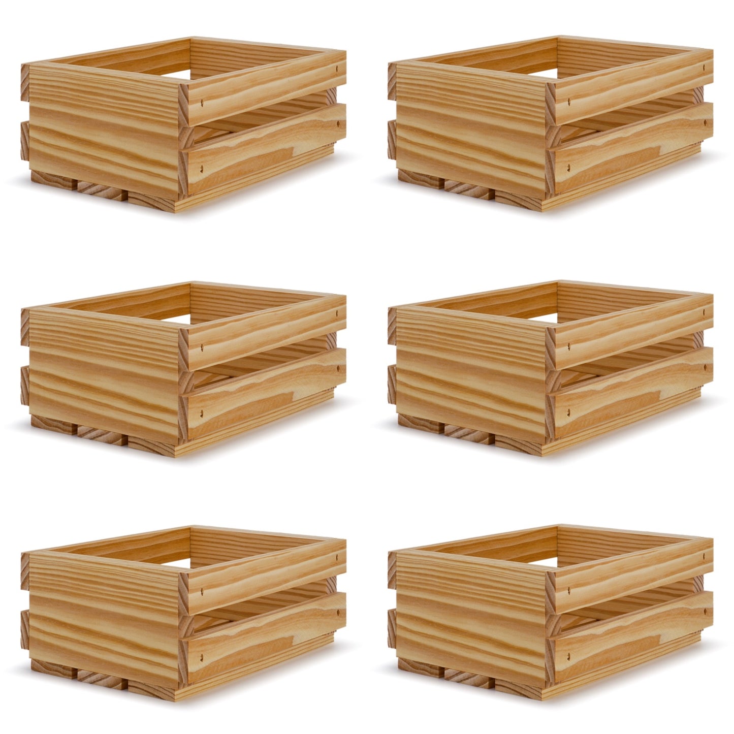 6 Small wooden crates 8x6x3.5