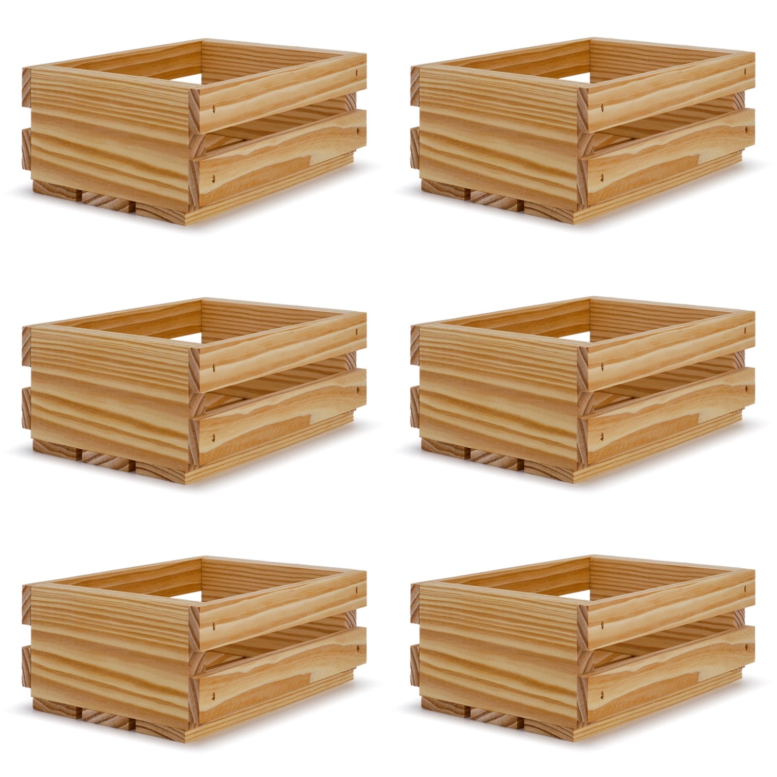 6 Small wooden crates 8x6x3.5