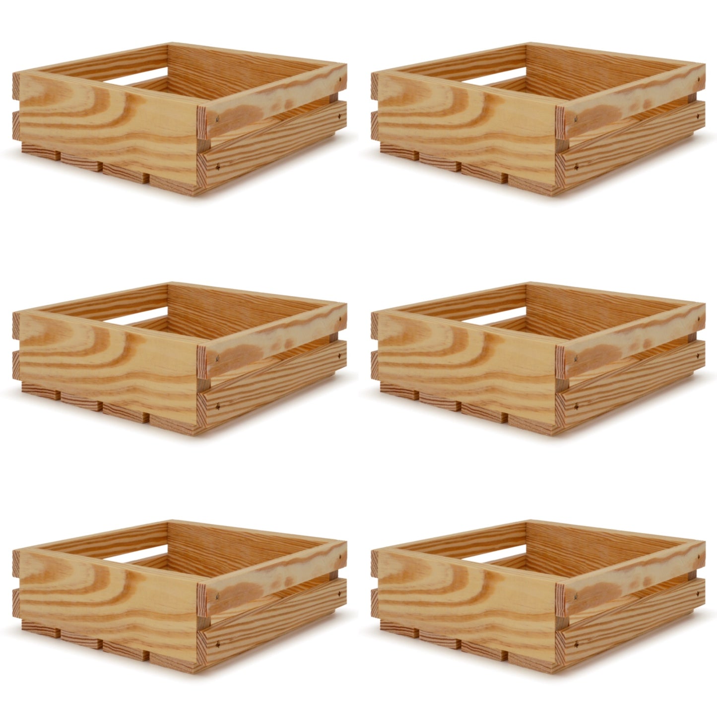 6 Small wooden crates 8x8x2.5