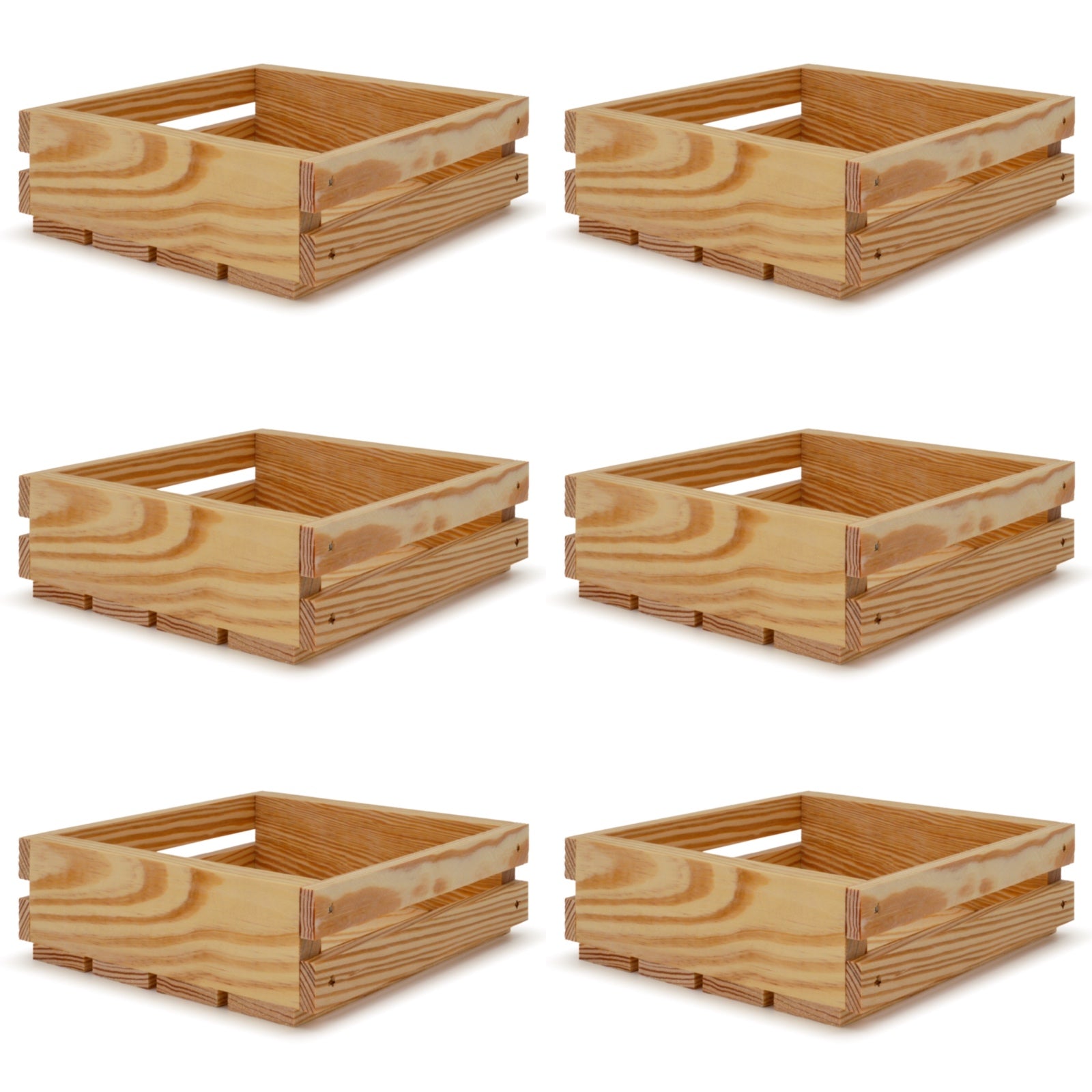 6 Small wooden crates 8x8x2.5