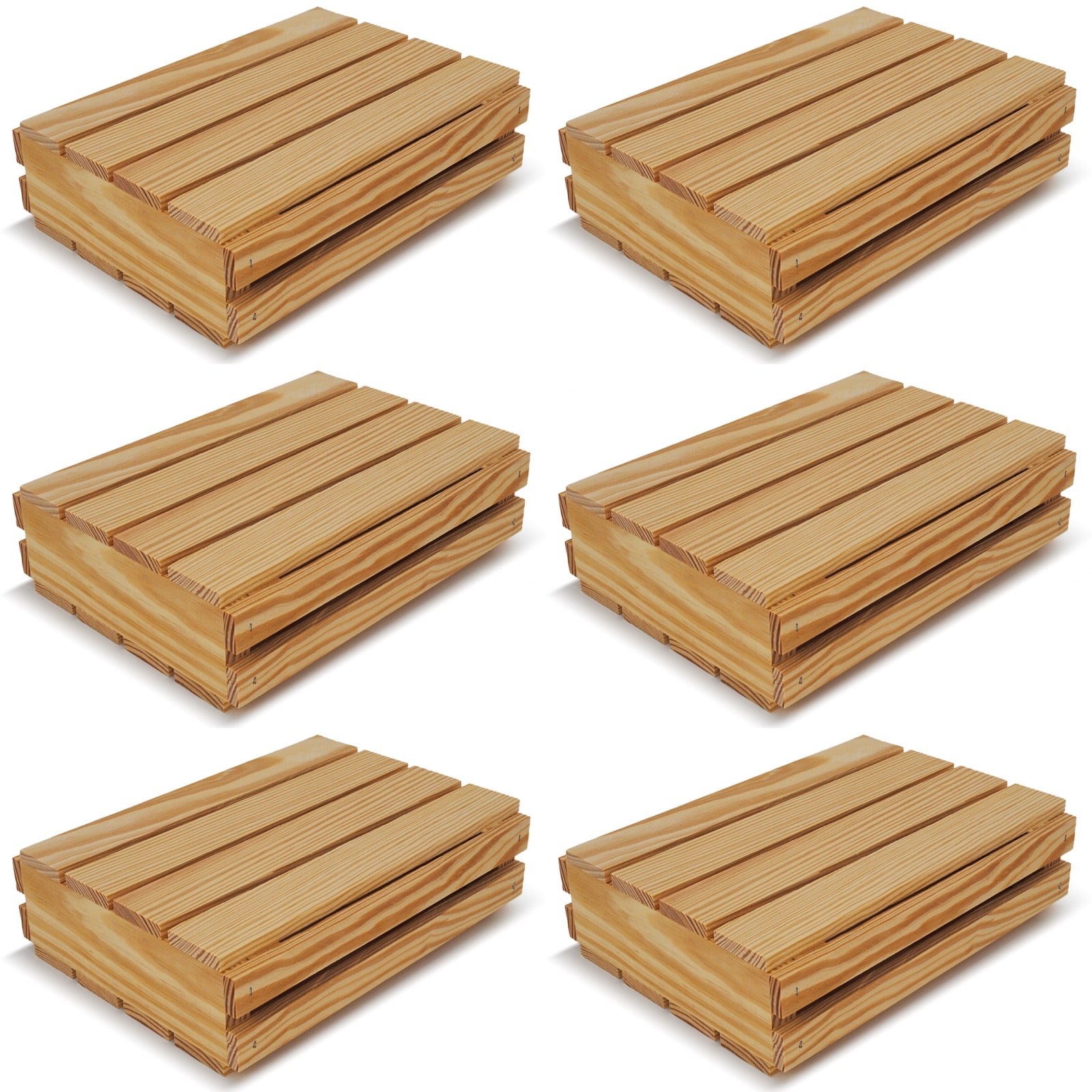 6 Small wooden crates with lid 10x8x2.5