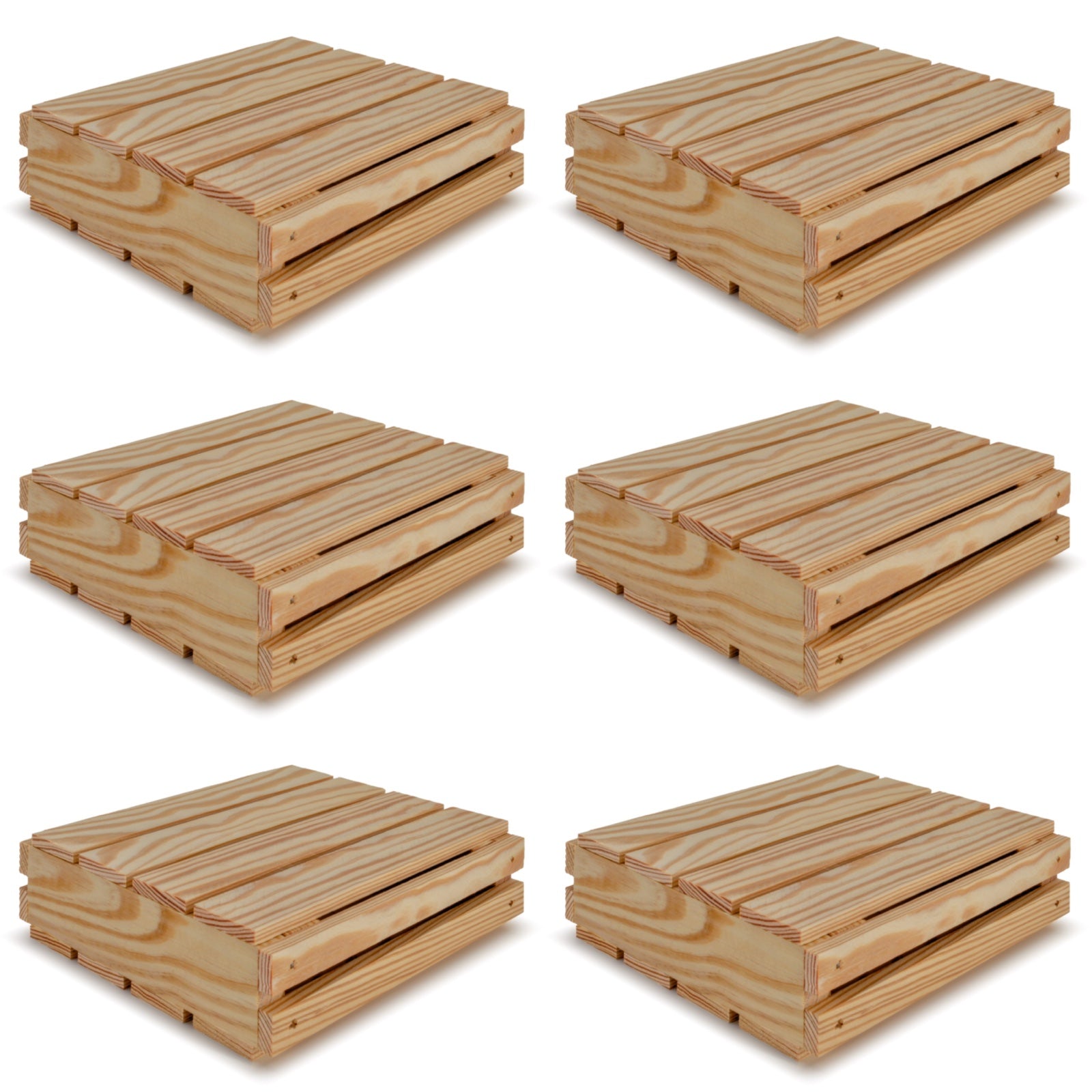 6 Small wooden crates with lids 8x8x2.5