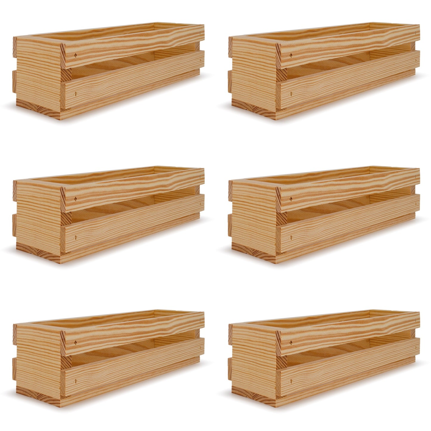 6 Single bottle wine crates 13x3.5x3.5