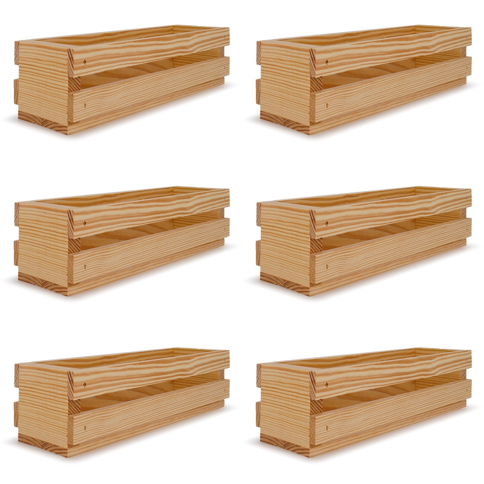 6 Single bottle wine crates 13x3.5x3.5