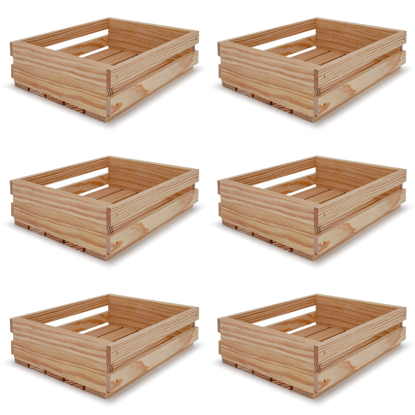 6 Small wooden crates 12x10x3.5