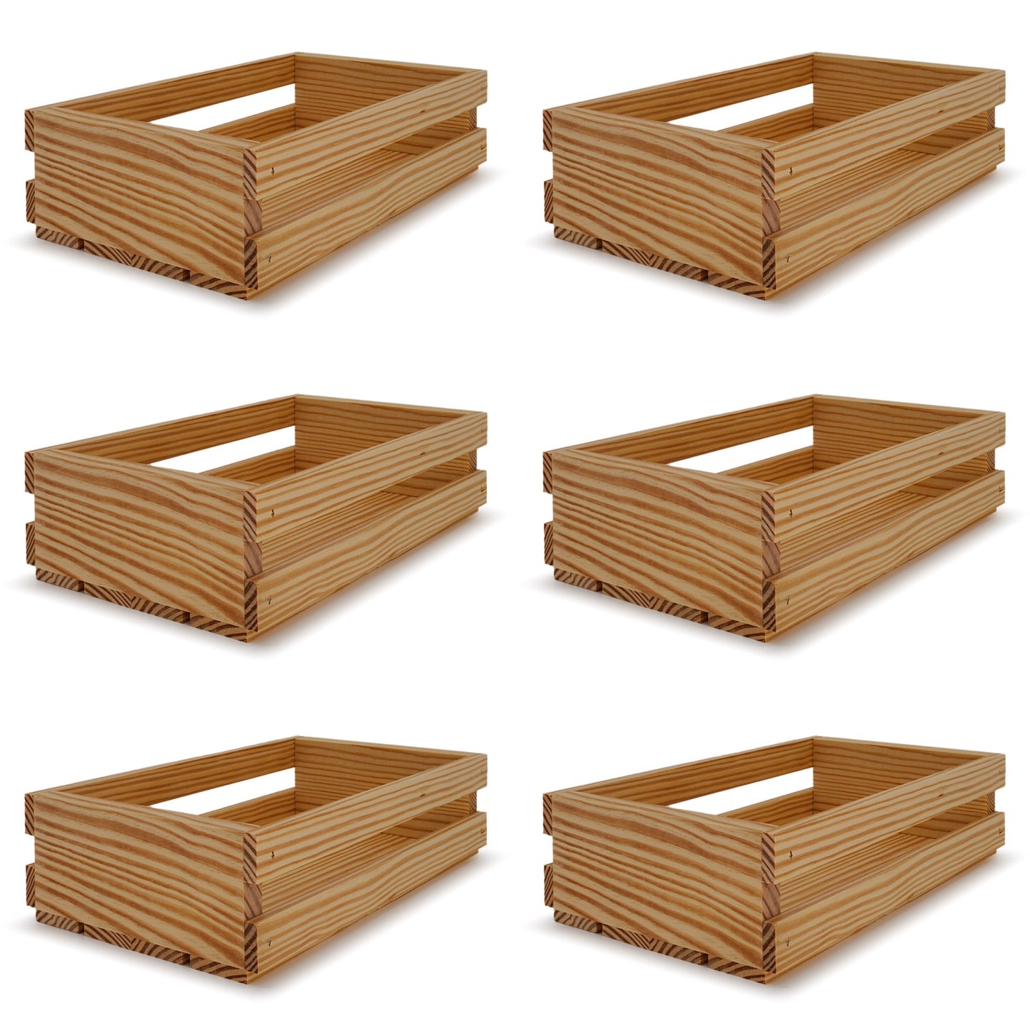 6 Small wooden crates 13x7.5x3.5