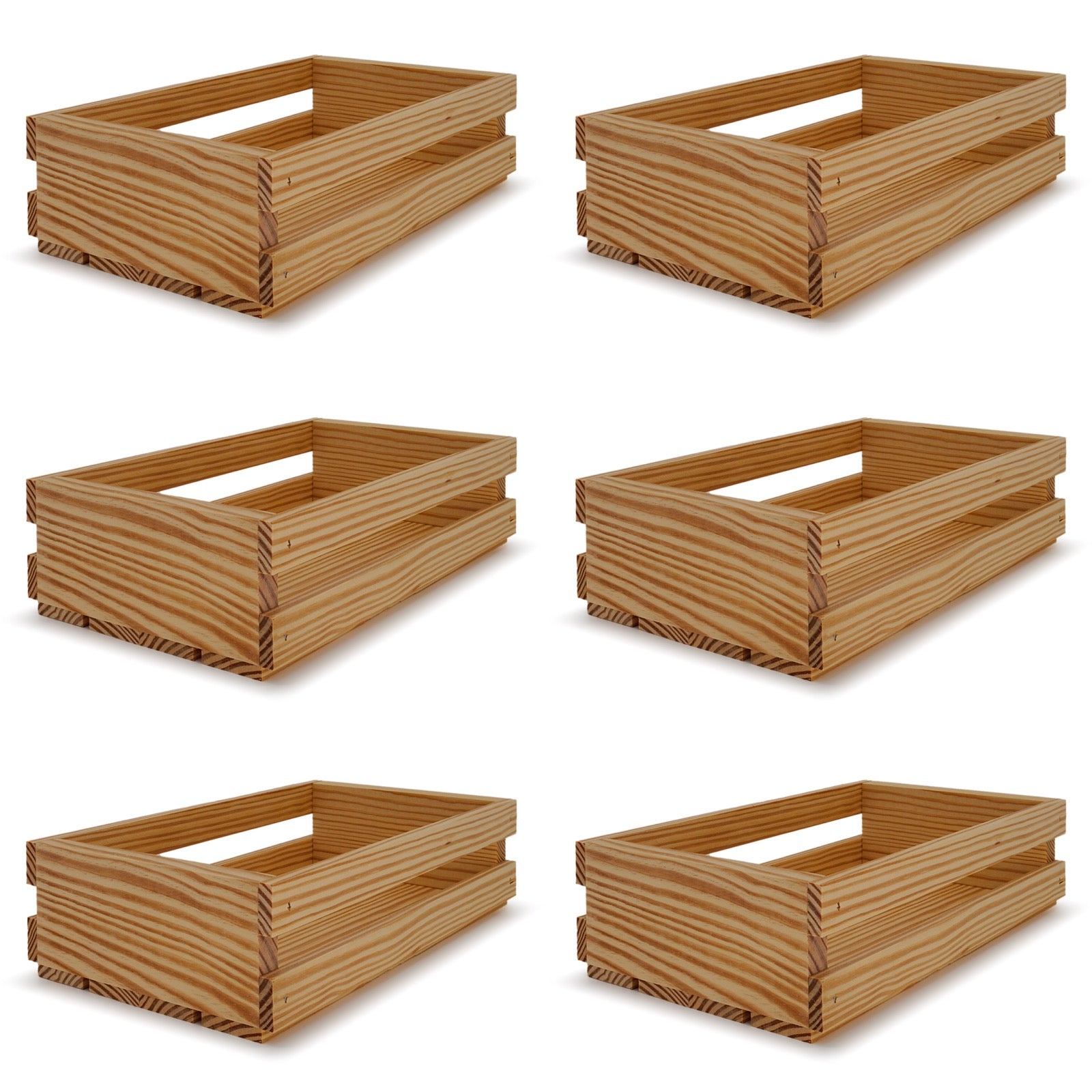 6 Small wooden crates 13x7.5x3.5