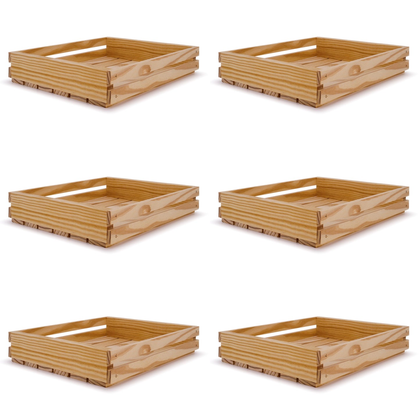 6 Small wooden crates 14x12x2.5