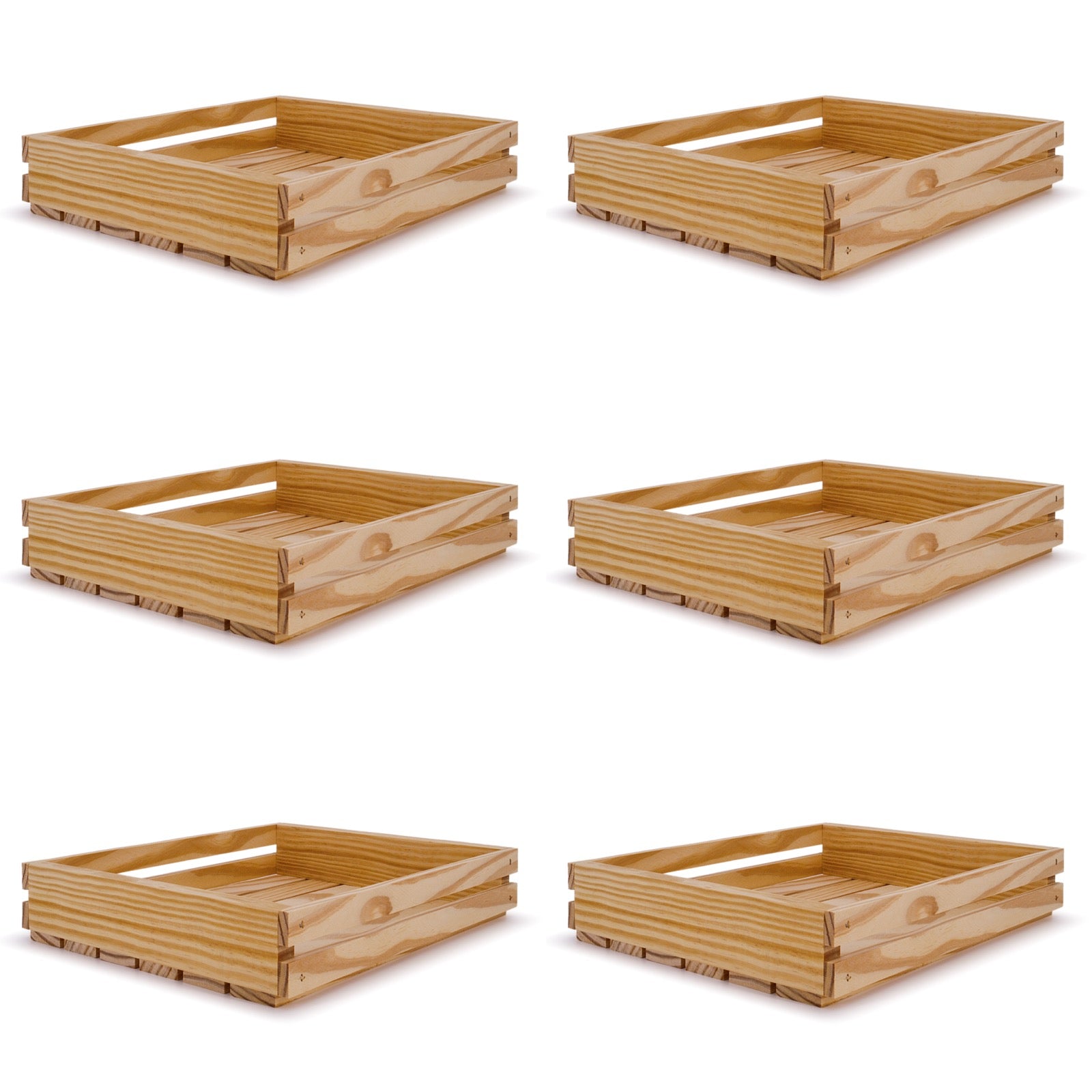 6 Small wooden crates 14x12x2.5