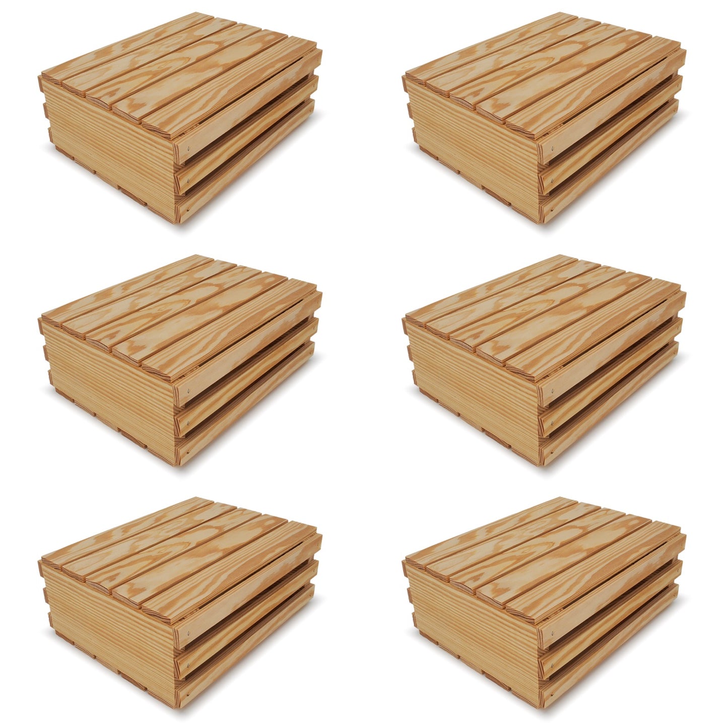 6 Small wooden crates with lid 12x10x4.5