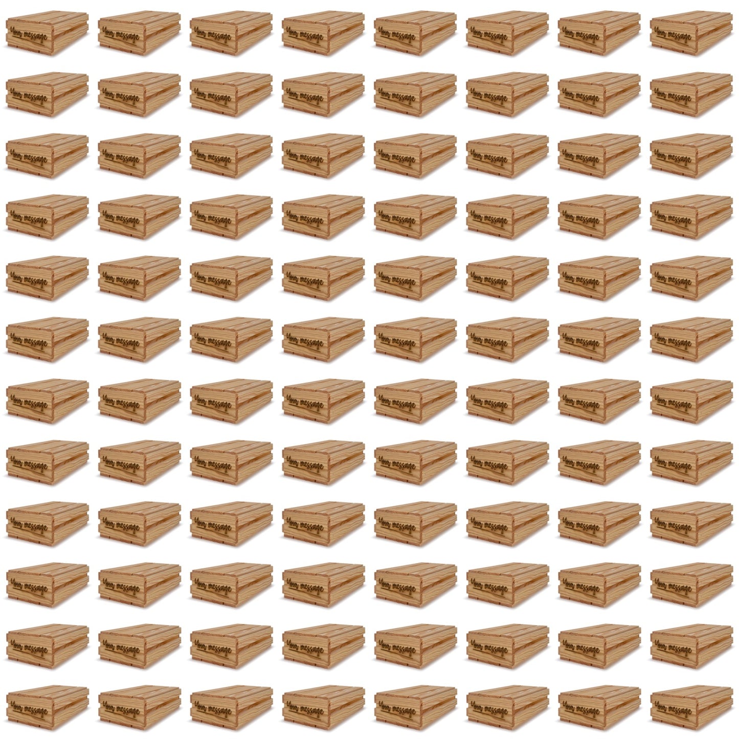 96- 2 bottle wine crates with lid and your custom message 13x7.5x3.5