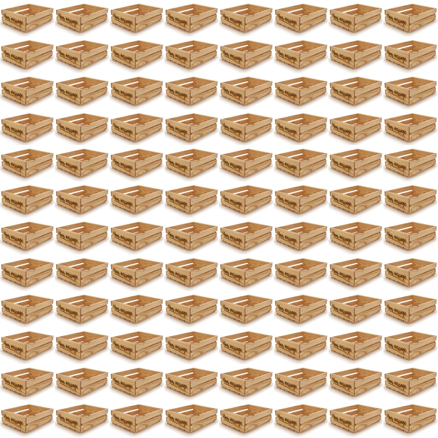 96 small wooden crates 10x8 custom