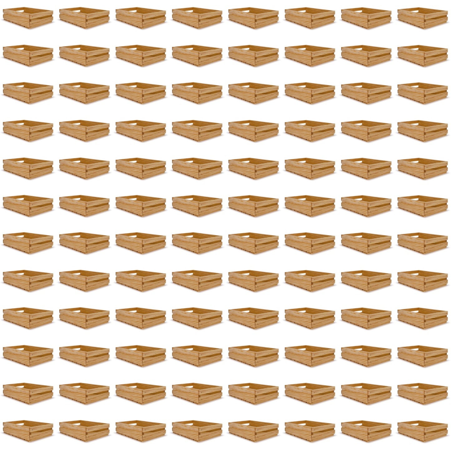 96 Small wooden crates 9x14x3.5