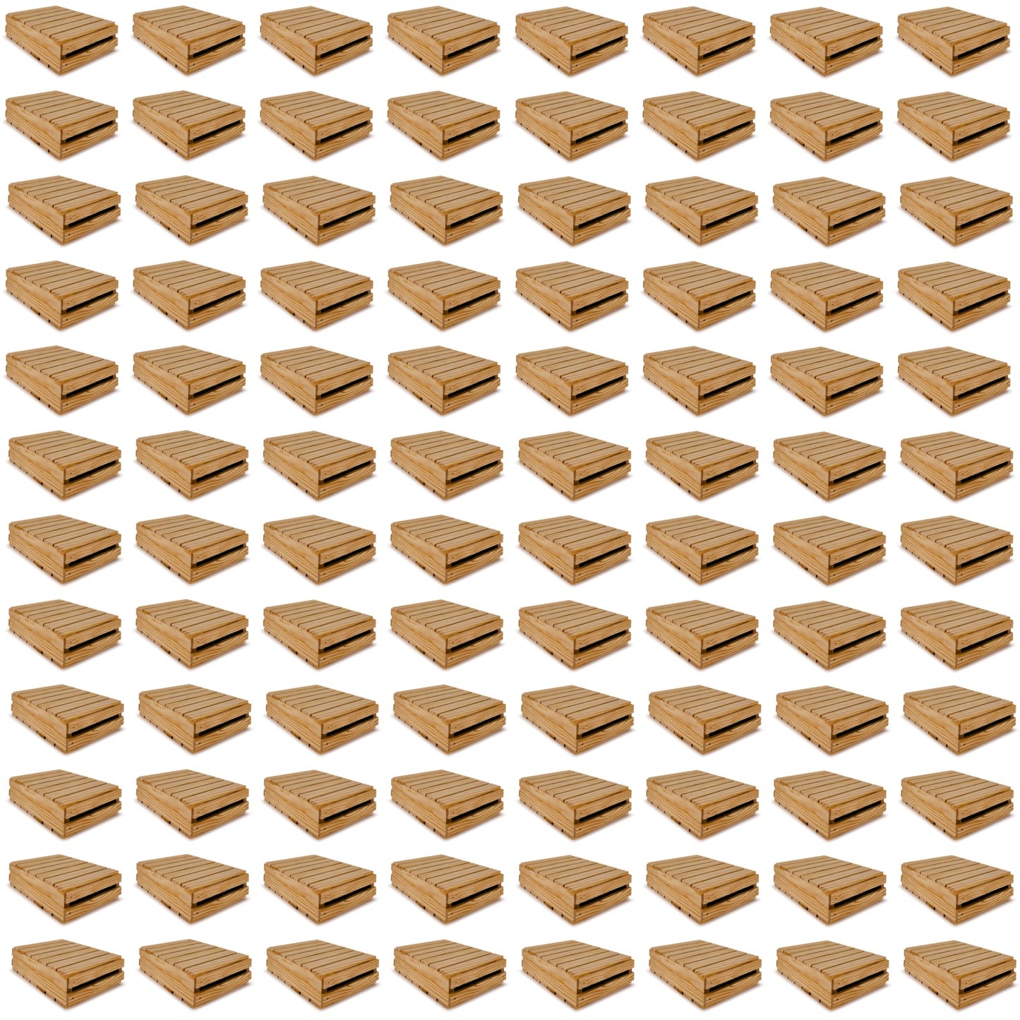 96 Small wooden crates with lid 9x14x3.5