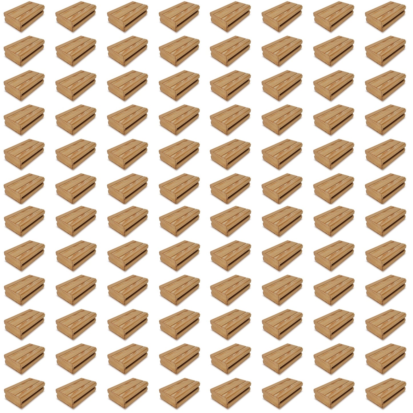 96 Small wooden crates with lid 13x7.5x3.5