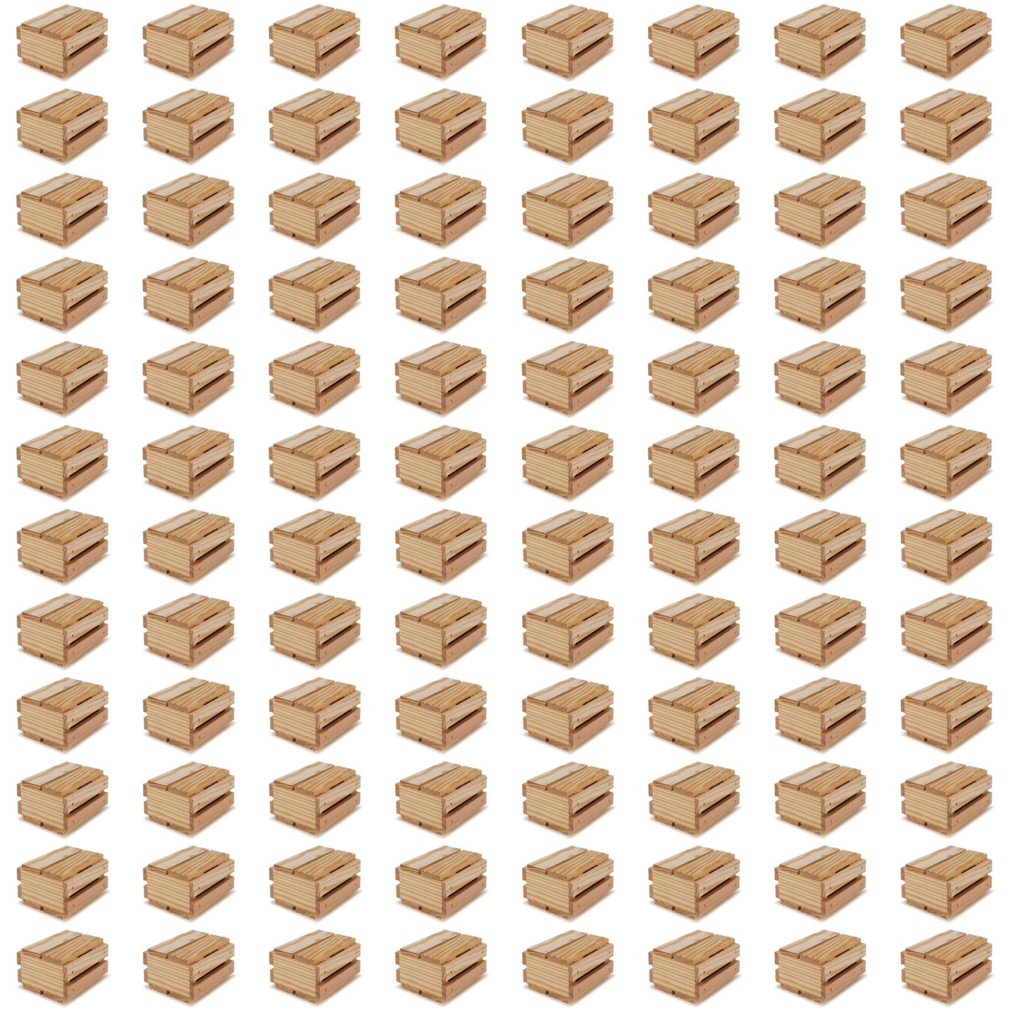 96 Small wooden crates with lid 4x4x2.5