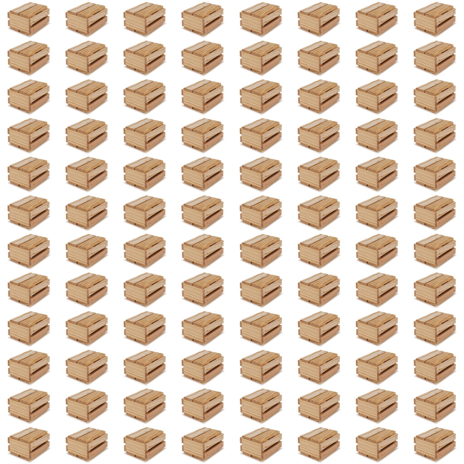 96 Small wooden crates with lid 4x4x2.5