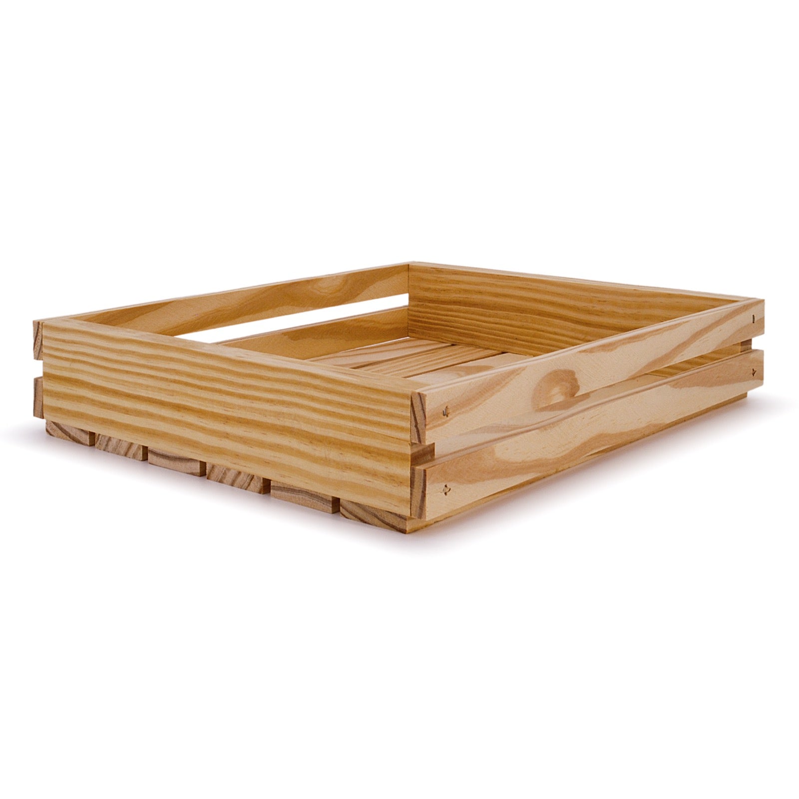 thumbnail image 2 of Pistol Pete's Rustic Wooden Crate – Medium 18x12.5x9.5 – Handmade Stackable Storage Bin With Handles – Made In USA 2 of 4