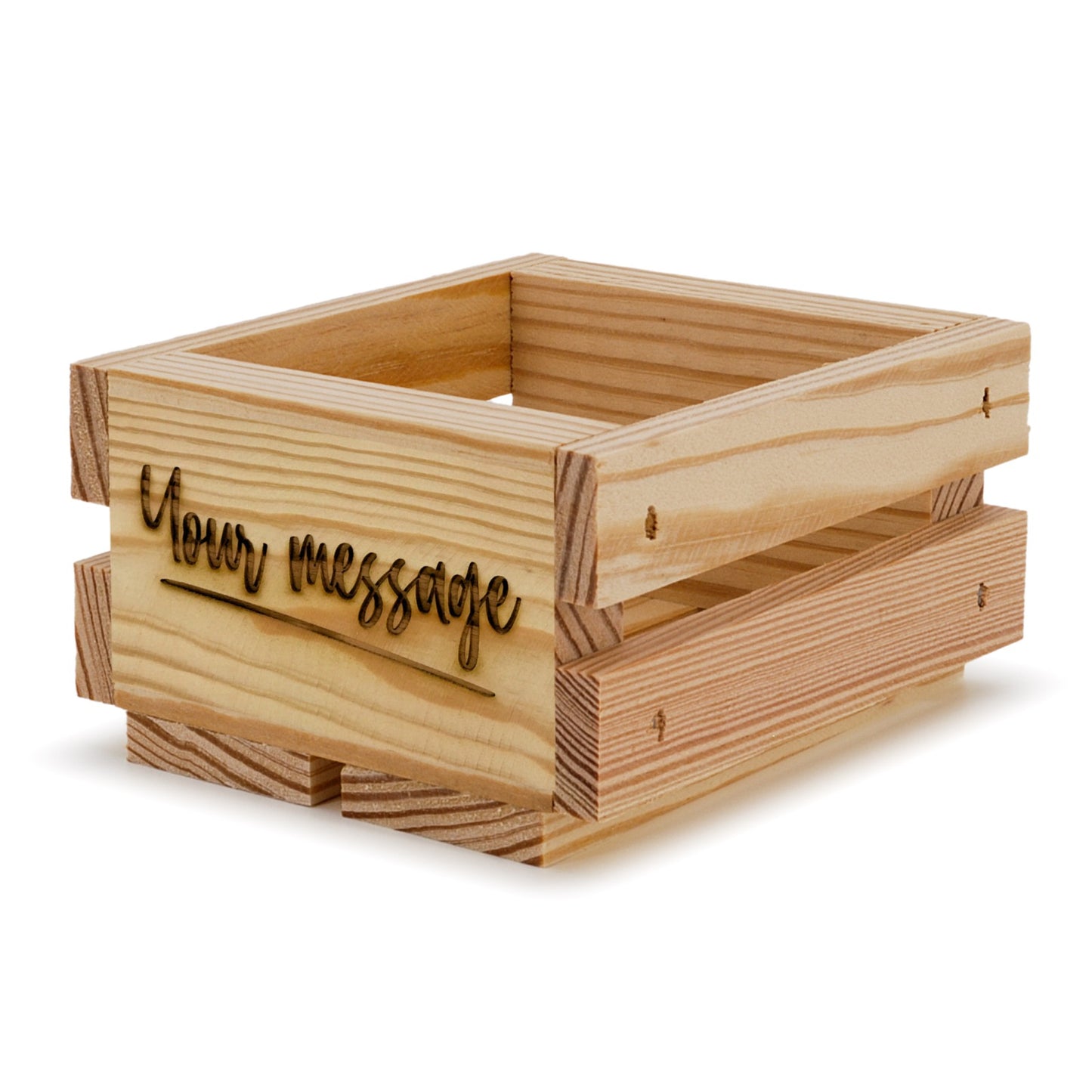 Small wooden crates 4x4x2.5 your message included, 6-SS-4-4-2.5-ST-NW-NL, 12-SS-4-4-2.5-ST-NW-NL, 24-SS-4-4-2.5-ST-NW-NL, 48-SS-4-4-2.5-ST-NW-NL, 96-SS-4-4-2.5-ST-NW-NL