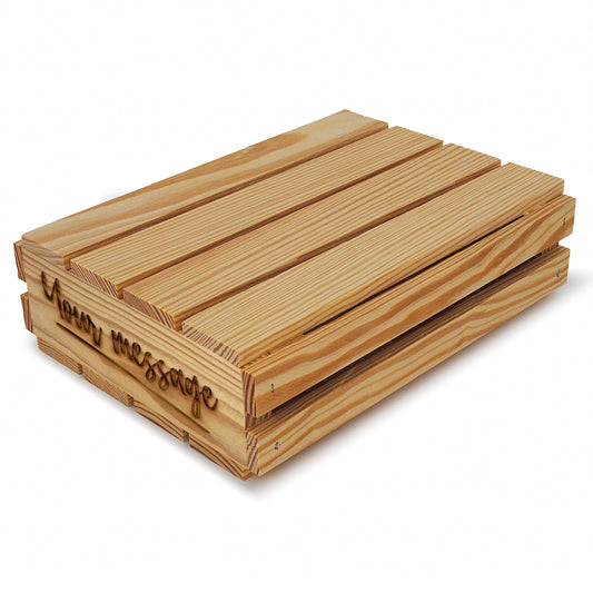 Small wooden crate with lid and your message 10x8x2.5, 6-SS-10-8-2.5-ST-NW-LL, 12-SS-10-8-2.5-ST-NW-LL, 24-SS-10-8-2.5-ST-NW-LL, 48-SS-10-8-2.5-ST-NW-LL, 96-SS-10-8-2.5-ST-NW-LL