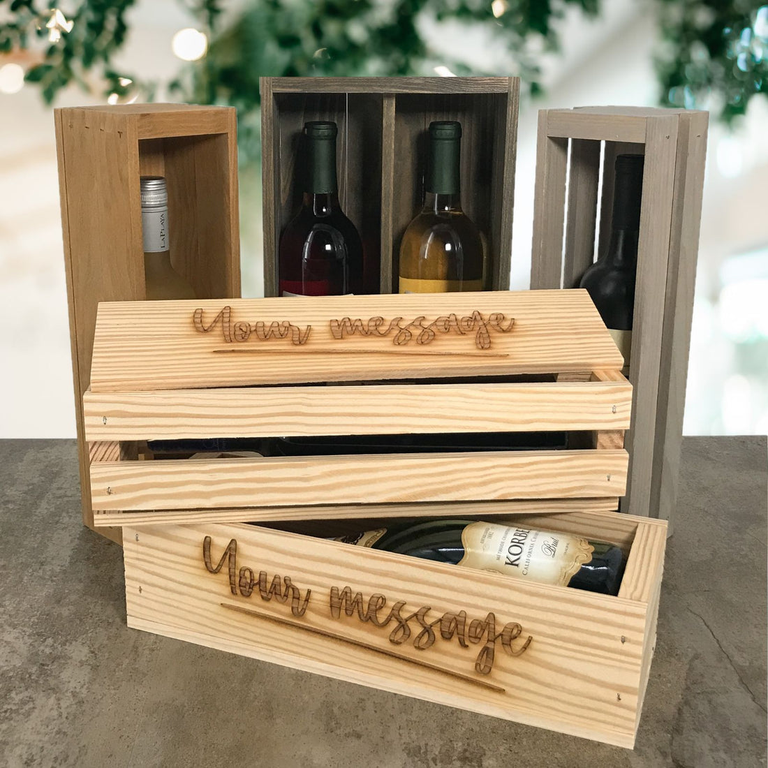 Using personalized wine crates for distinctive packaging