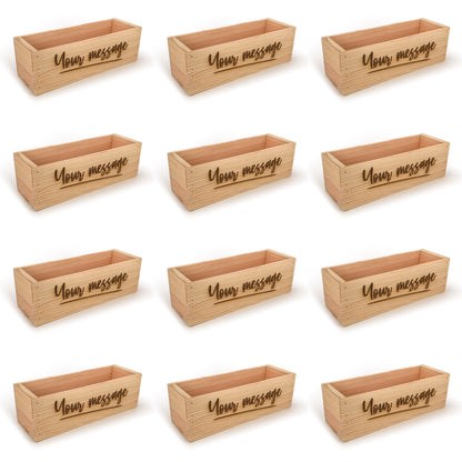 12 Single Bottle Wine Crate Box with Custom Message 14x4.5x4.5, 6-WB-14-4.5-4.5-ST-NW-NL,  12-WB-14-4.5-4.5-ST-NW-NL,  24-WB-14-4.5-4.5-ST-NW-NL,  48-WB-14-4.5-4.5-ST-NW-NL,  96-WB-14-4.5-4.5-ST-NW-NL