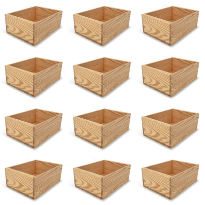 12 Small wooden crates 10x8x4.25