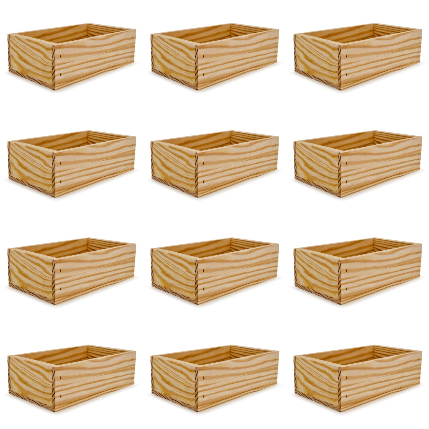 12 Small wooden crates 11x6.25x3.5