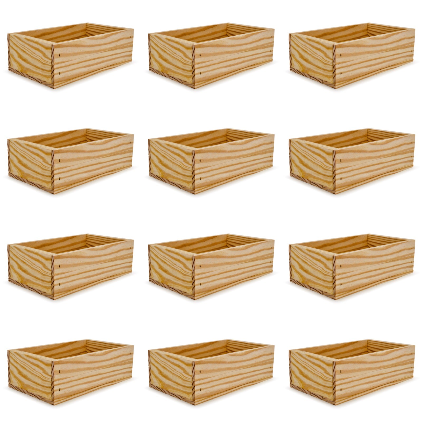 12 Small wooden crates 11x6.25x3.5