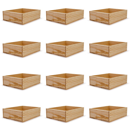 12 Small wooden crates 12x9.75x3.5