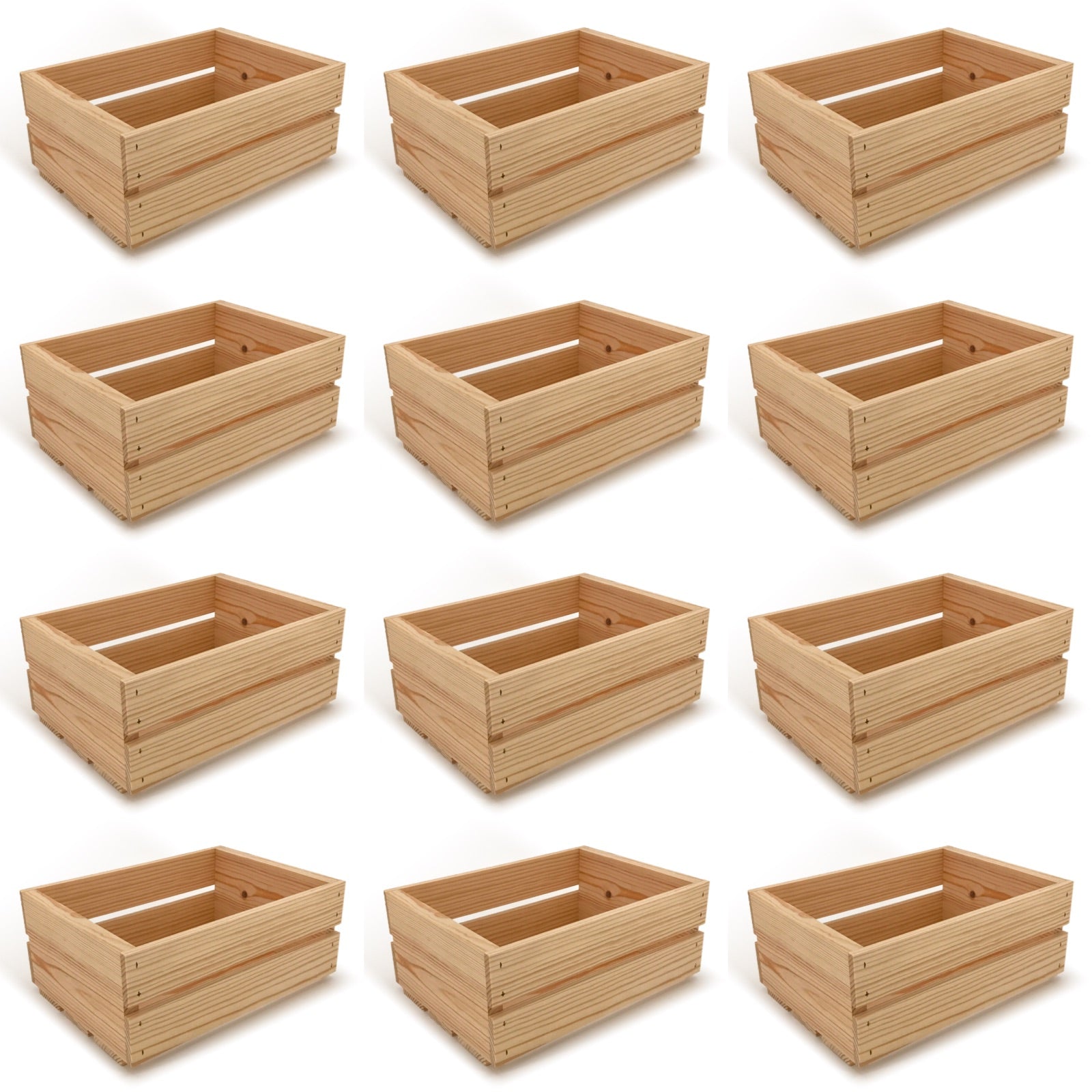 12 Small wooden crates 12x9x5.25