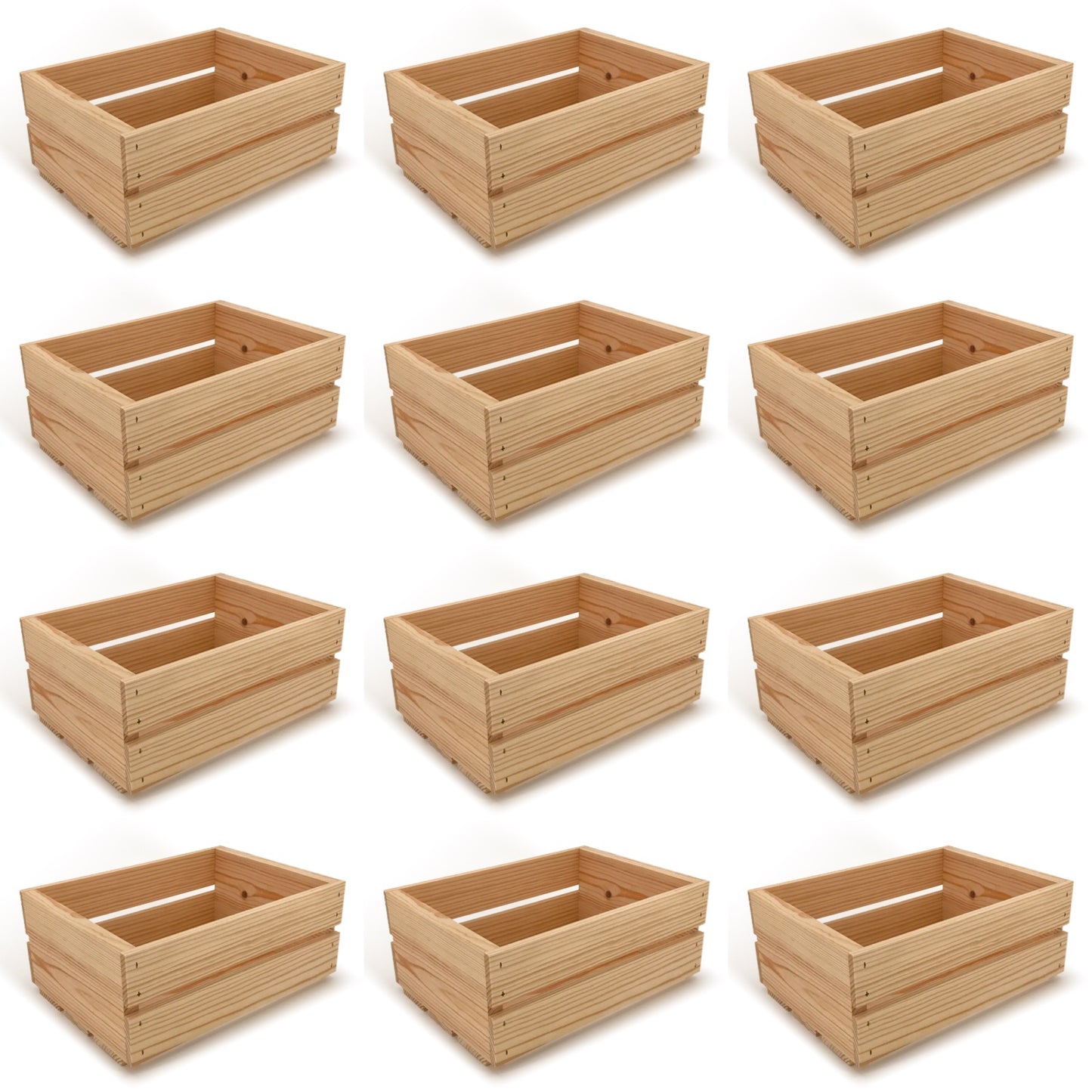 12 Small wooden crates 12x9x5.25