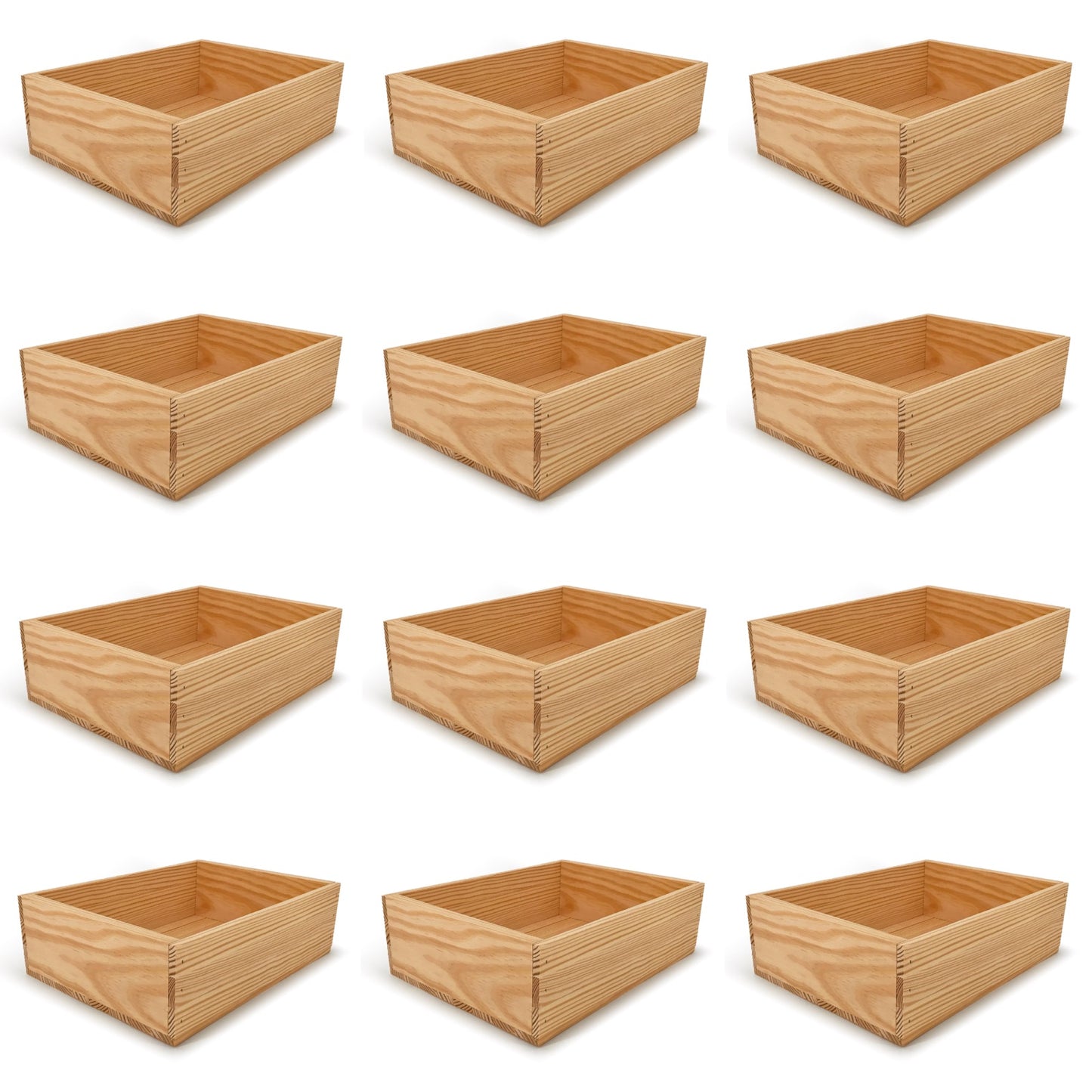 12 Small wooden crates 14x10x4.25