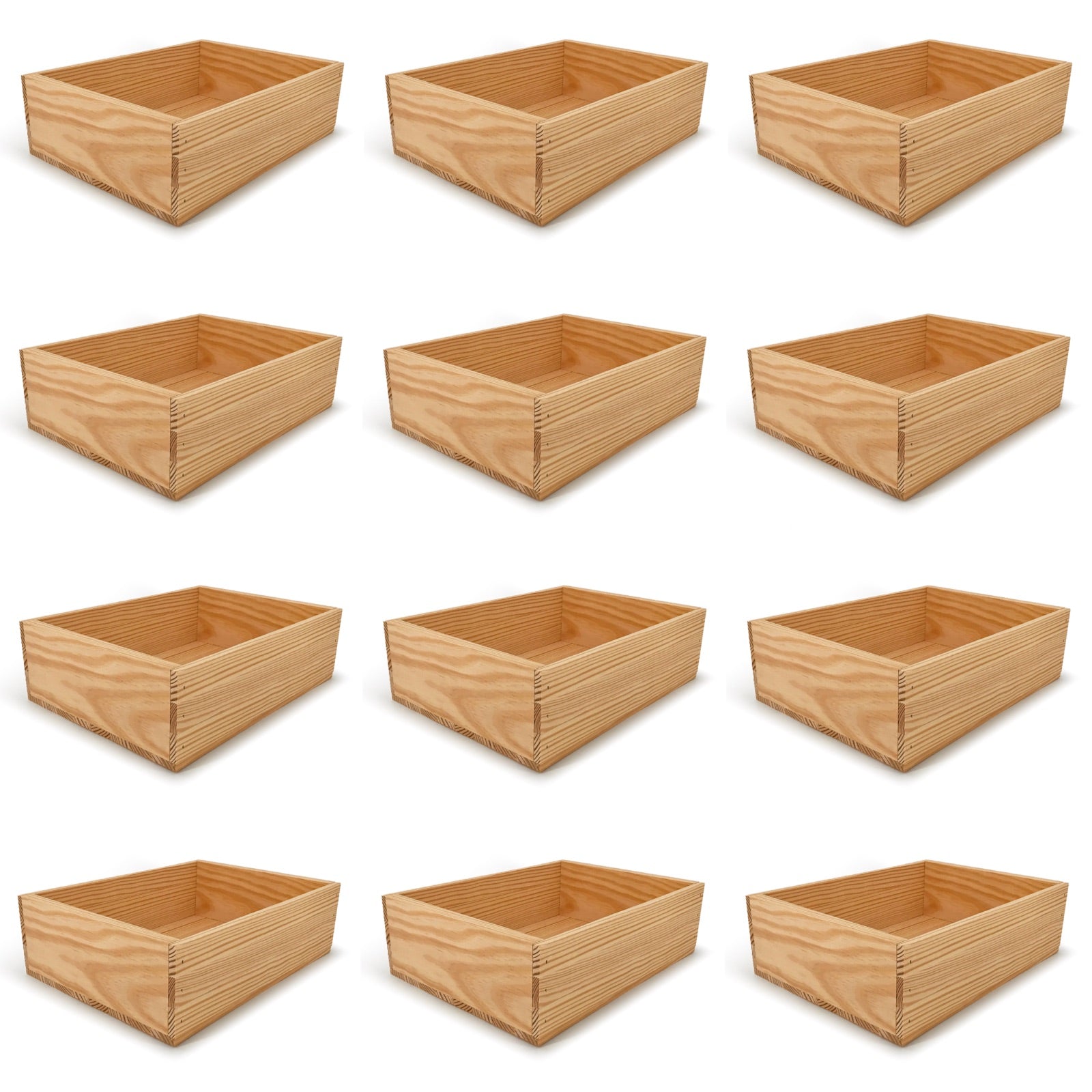 12 Small wooden crates 14x10x4.25