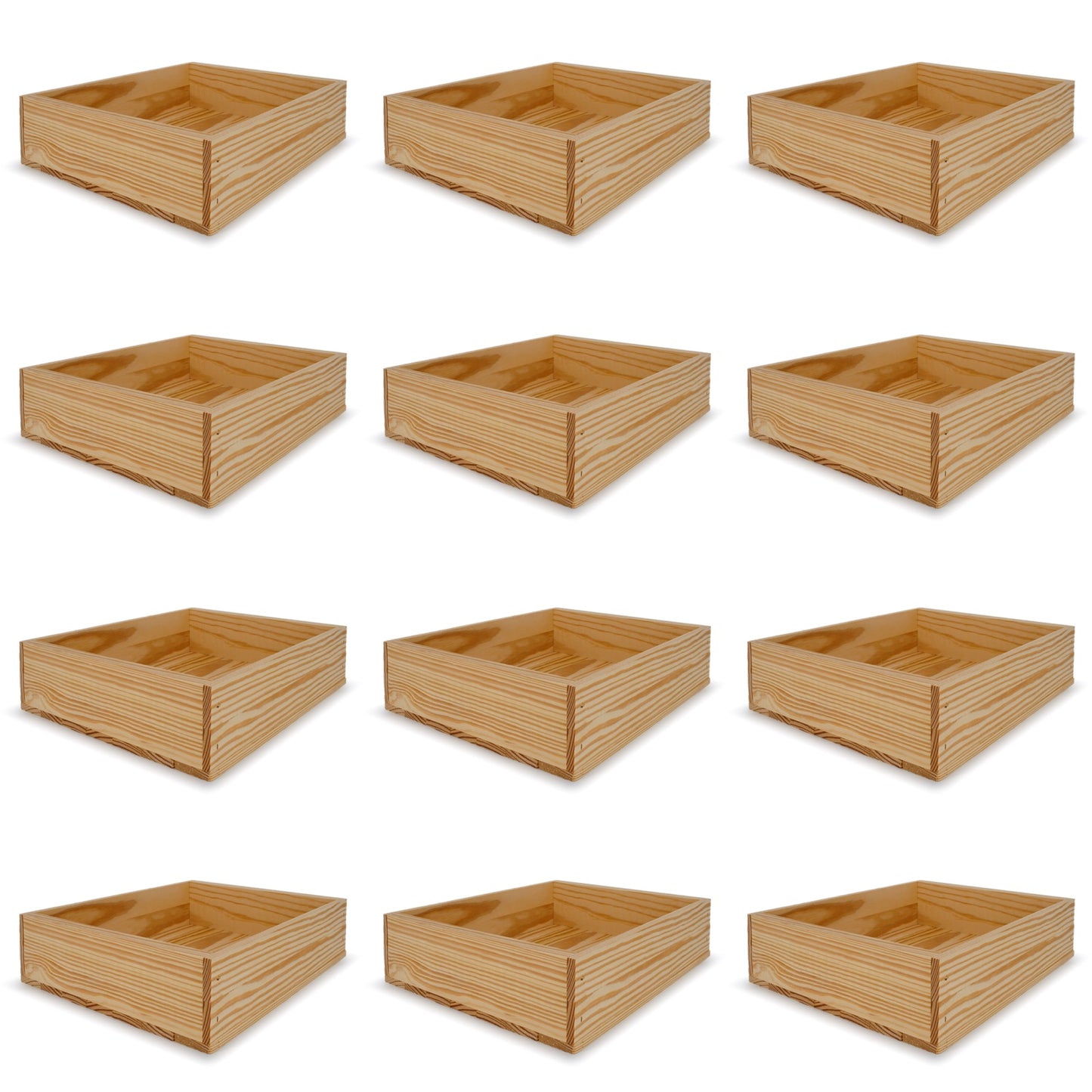 12 Small wooden crates 14x11.5x3.5