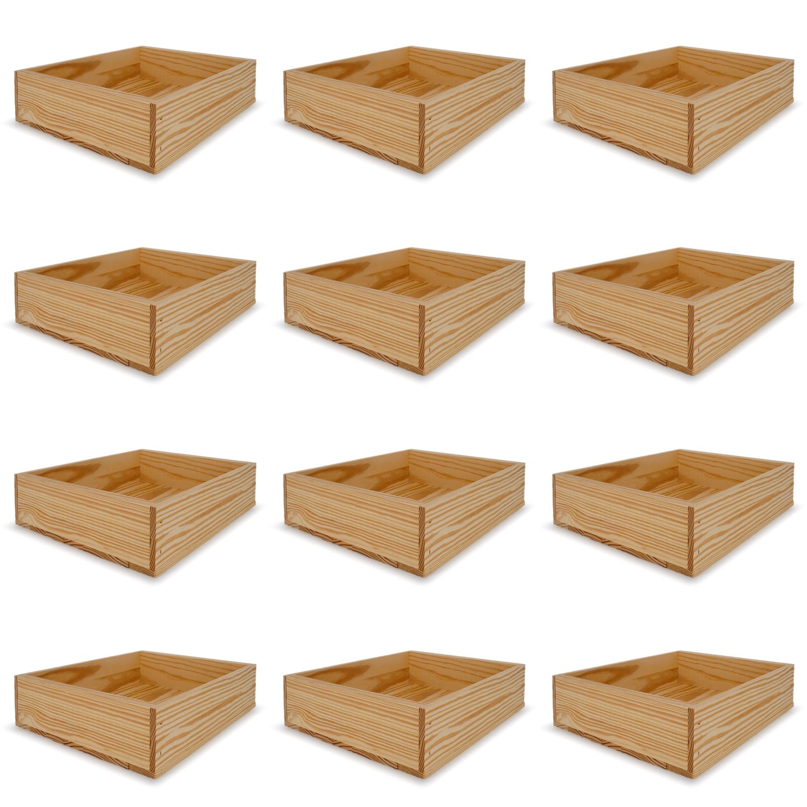 12 Small wooden crates 14x11.5x3.5