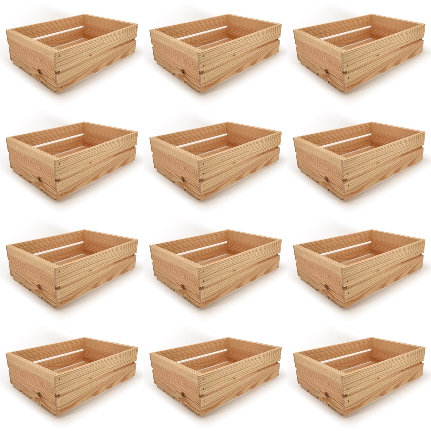 12 Small wooden crates 16x12x5.25