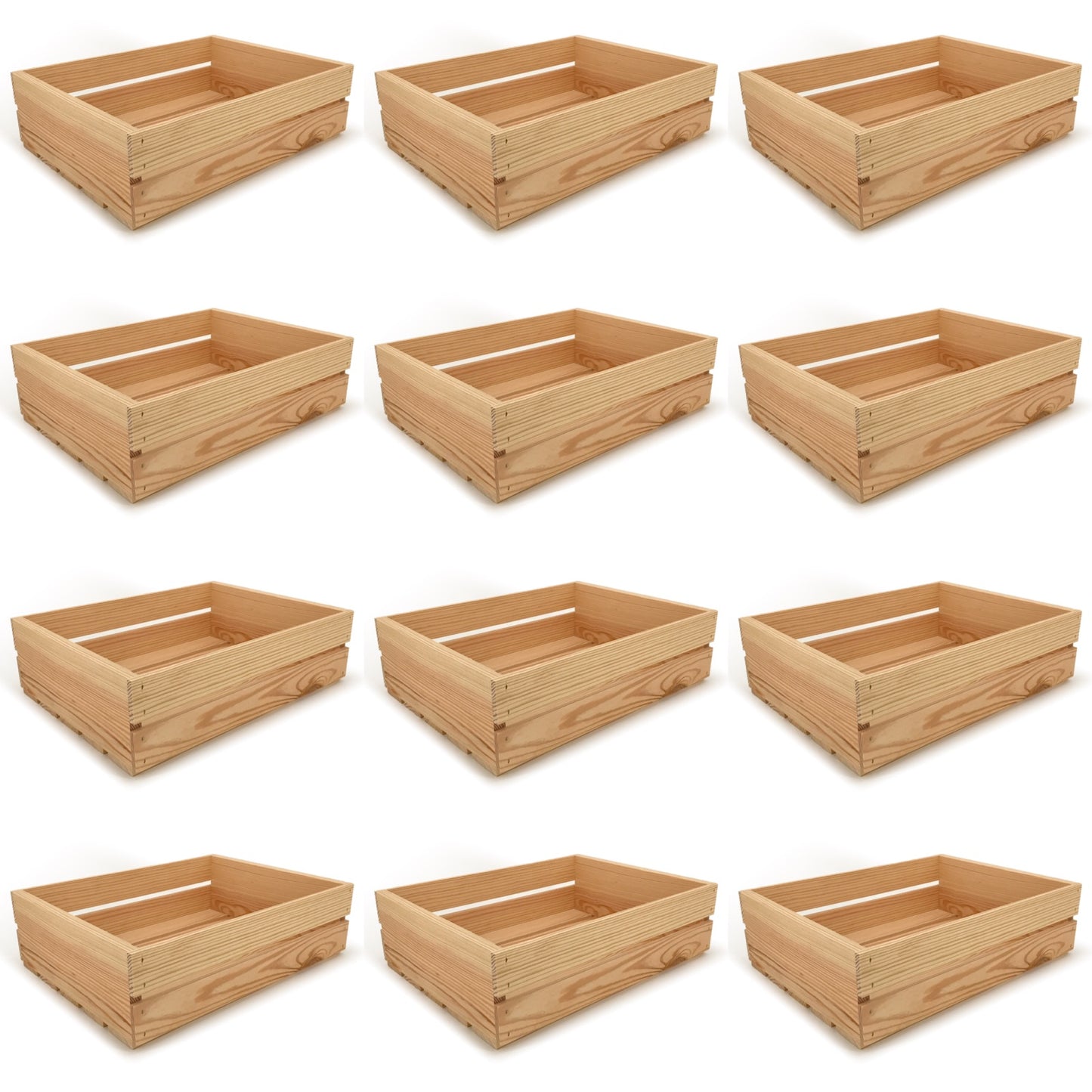 12 Small wooden crates 18x14x5.25, 6-WS-18-14-5.25-NX-NW-NL, 12-WS-18-14-5.25-NX-NW-NL, 24-WS-18-14-5.25-NX-NW-NL, 48-WS-18-14-5.25-NX-NW-NL, 96-WS-18-14-5.25-NX-NW-NL