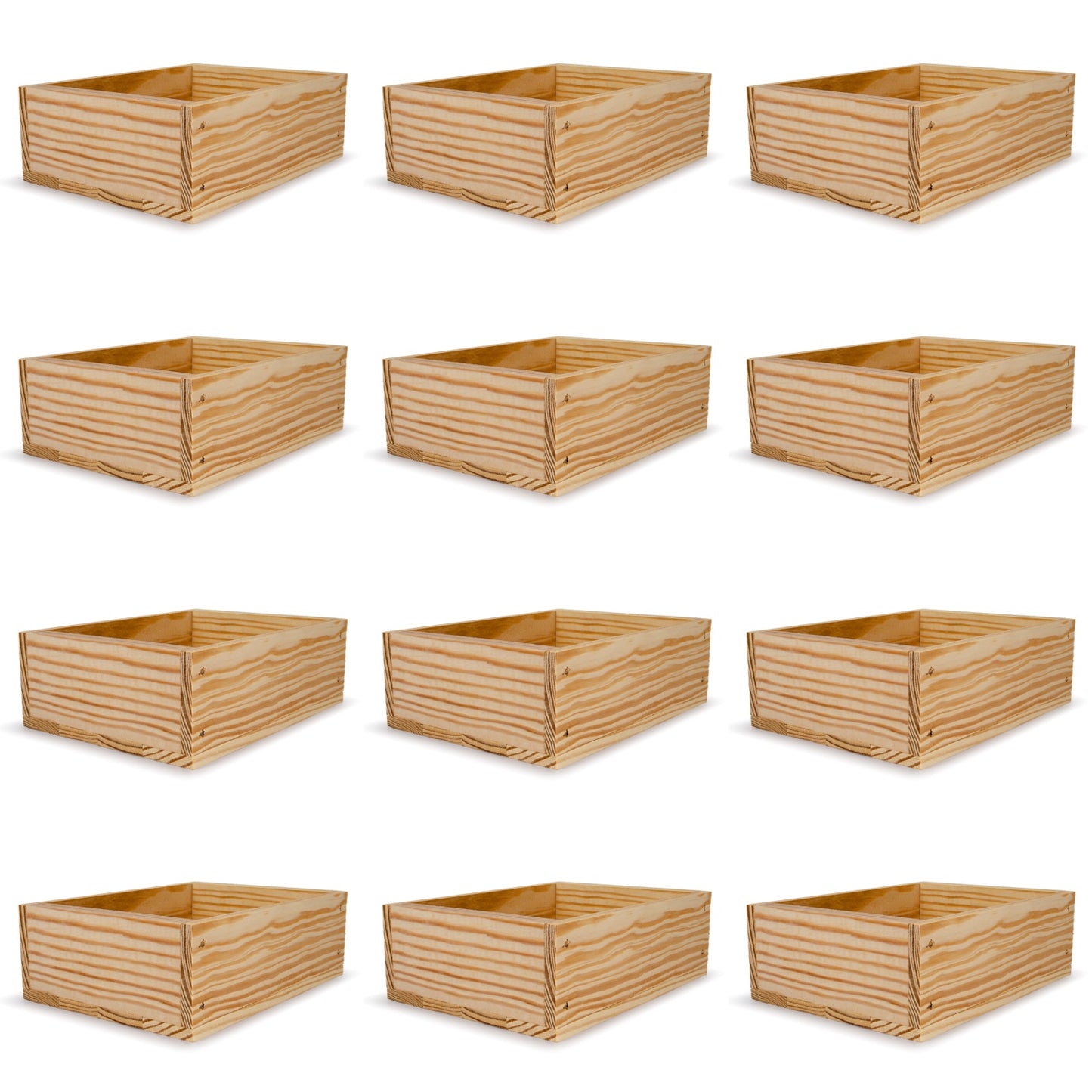12 Small wooden crates 8x6.25x2.75