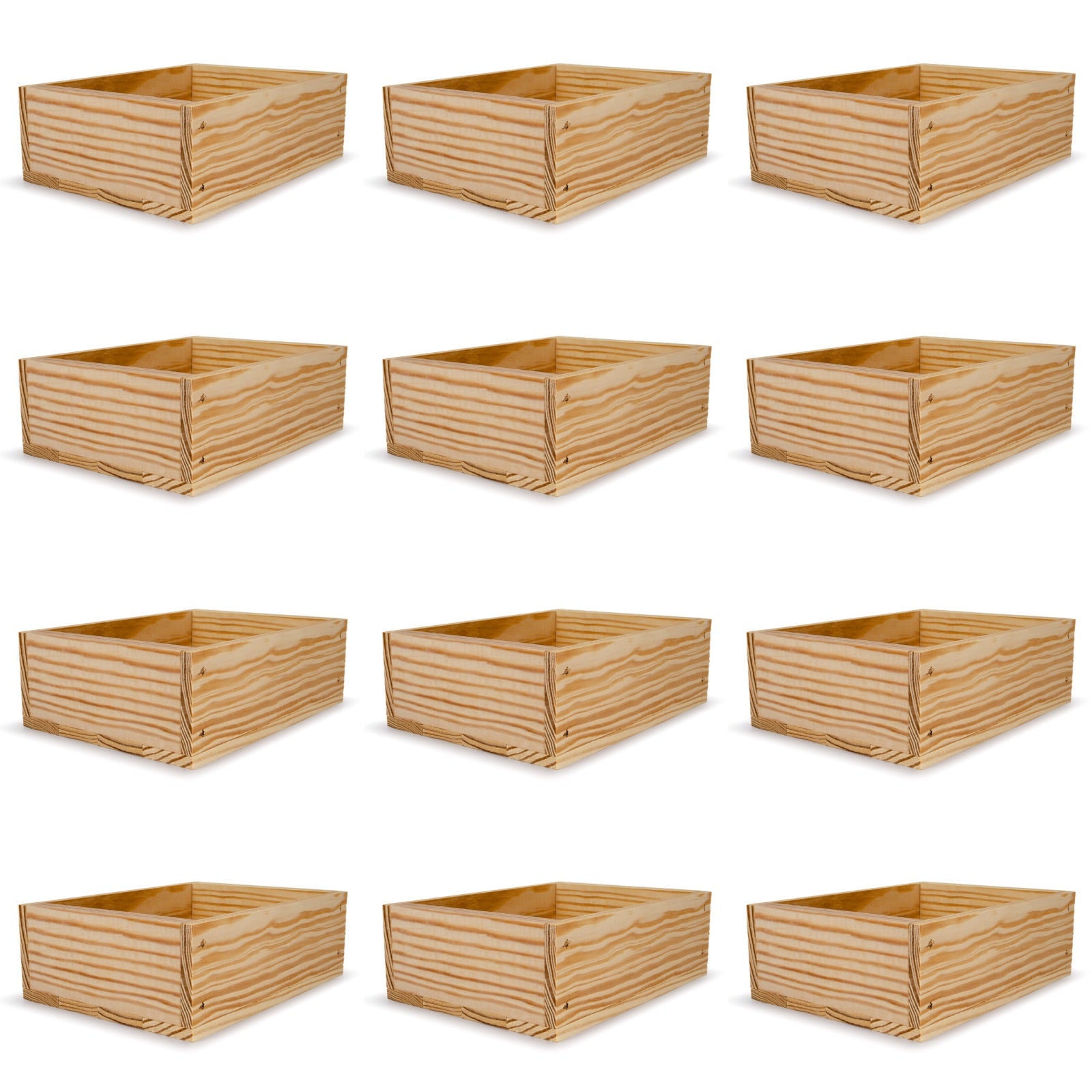 12 Small wooden crates 8x6.25x2.75