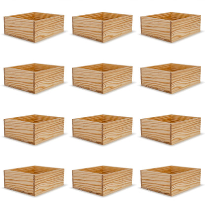 12 Small wooden crates 9x8x3.5