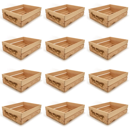 12 Small wooden crates with custom message 18x14x5.25, 6-WS-18-14-5.25-ST-NW-NL, 12-WS-18-14-5.25-ST-NW-NL, 24-WS-18-14-5.25-ST-NW-NL, 48-WS-18-14-5.25-ST-NW-NL, 96-WS-18-14-5.25-ST-NW-NL