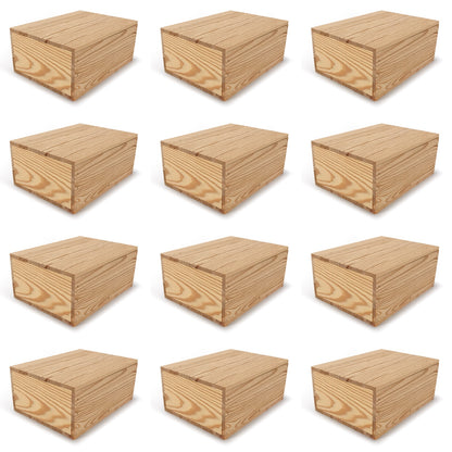 12 Small wooden crates with lid 10x8x4.25