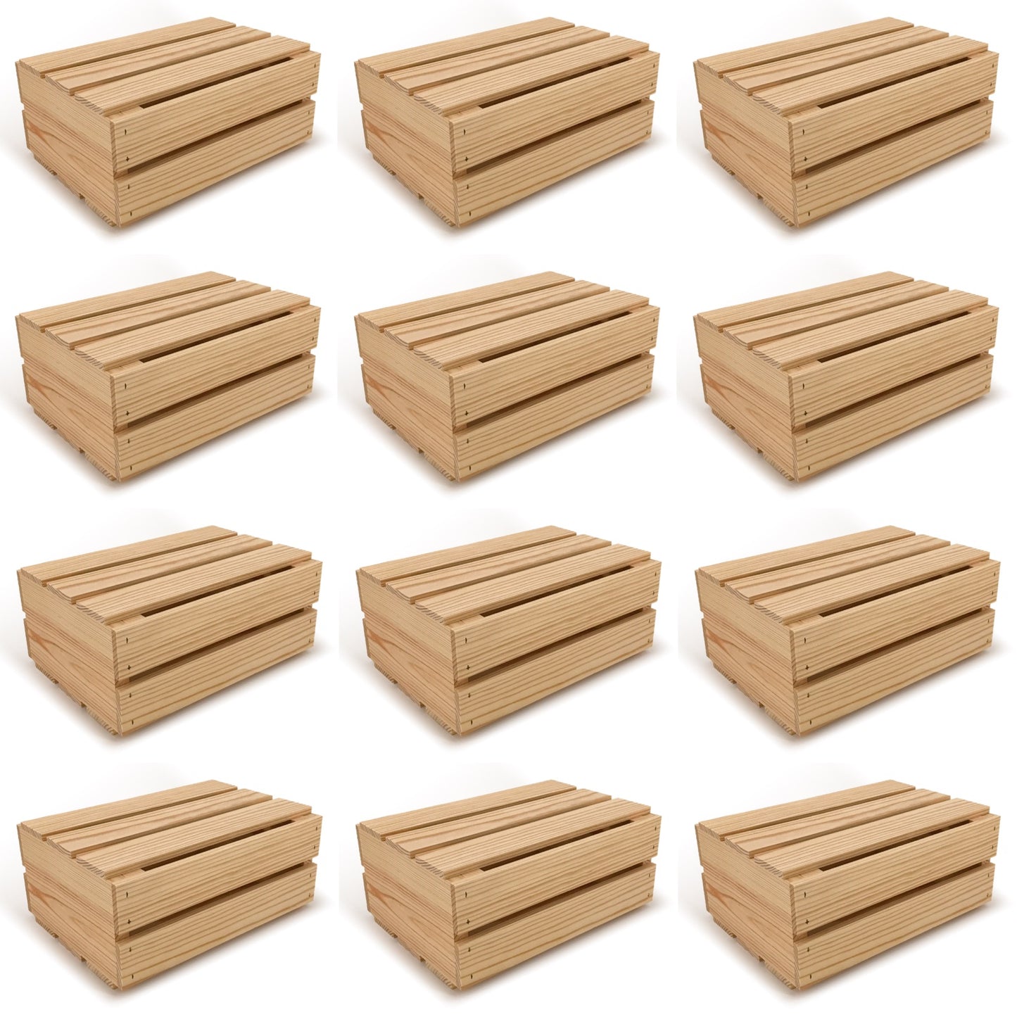 12 Small wooden crates with lid 12x9x5.25