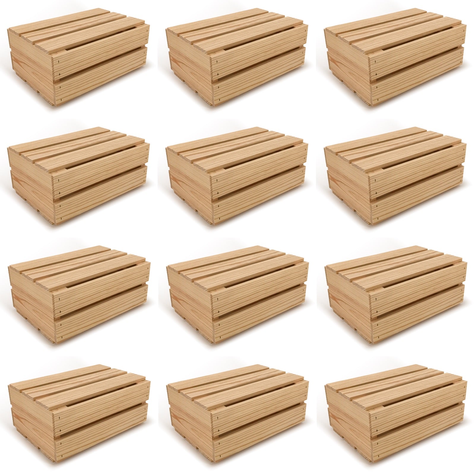 12 Small wooden crates with lid 12x9x5.25