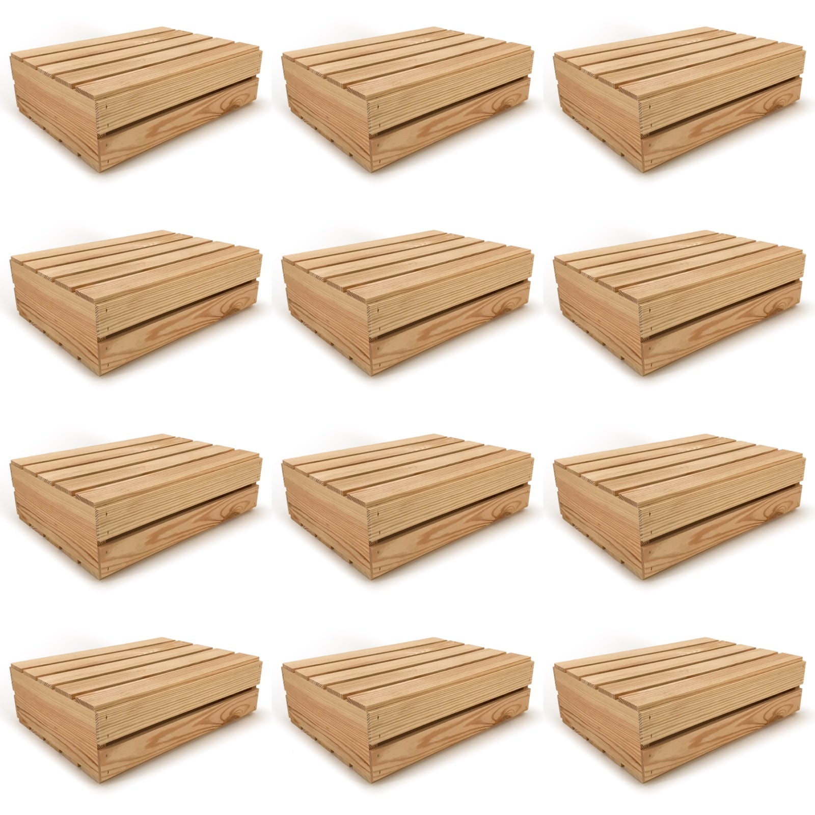 12 Small wooden crates with lid 18x14x5.25, 6-WS-18-14-5.25-NX-NW-LL, 12-WS-18-14-5.25-NX-NW-LL, 24-WS-18-14-5.25-NX-NW-LL, 48-WS-18-14-5.25-NX-NW-LL, 96-WS-18-14-5.25-NX-NW-LL