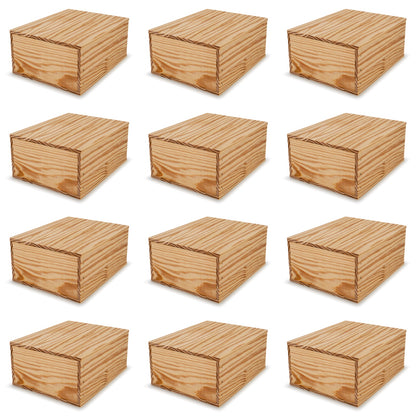 12 Small wooden crates with lid 9x8x3.5