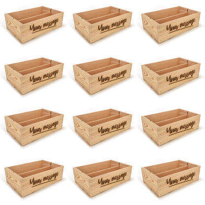 12 Two Bottle Wine Crate Boxes with Custom Message 14x9x4.5, 6-WB-14-9-4.5-ST-NW-NL,  12-WB-14-9-4.5-ST-NW-NL,  24-WB-14-9-4.5-ST-NW-NL,  48-WB-14-9-4.5-ST-NW-NL,  96-WB-14-9-4.5-ST-NW-NL