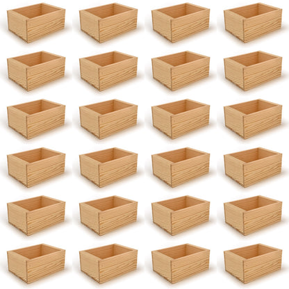 24 Small wooden crate boxes 7x5.5x3.5