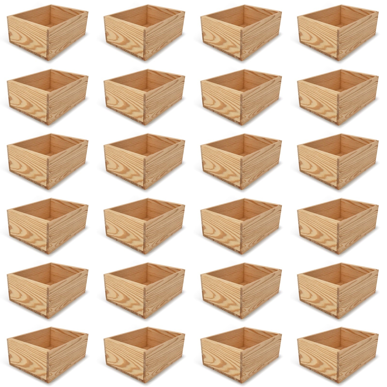 24 Small wooden crates 10x8x4.25